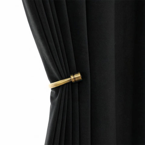 Rideau Occultant Velours Noir Salon