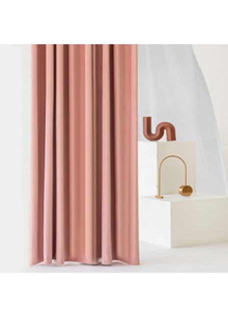 Rideau Occultant Velours Taupe Rosé Chambre
