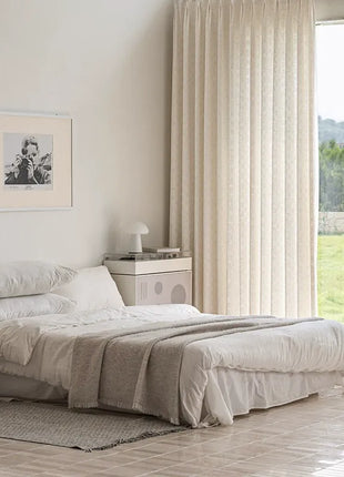 Tenda isolante in ciniglia jacquard beige