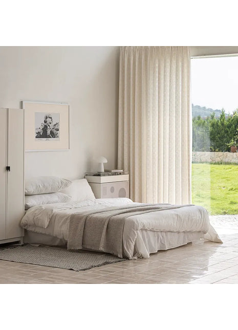 Tenda isolante in ciniglia jacquard beige