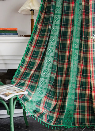 Tenda a quadri vintage rossa
