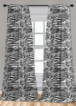 Tenda con motivo zebrato grigio
