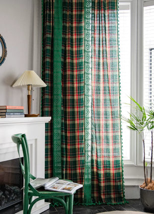Tenda a quadri vintage rossa
