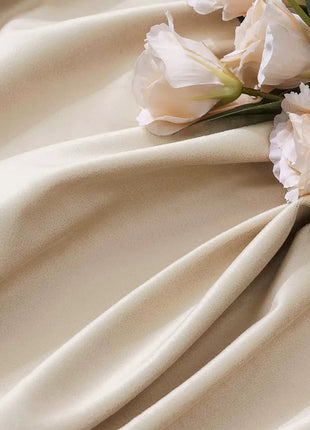 Tenda di velluto beige