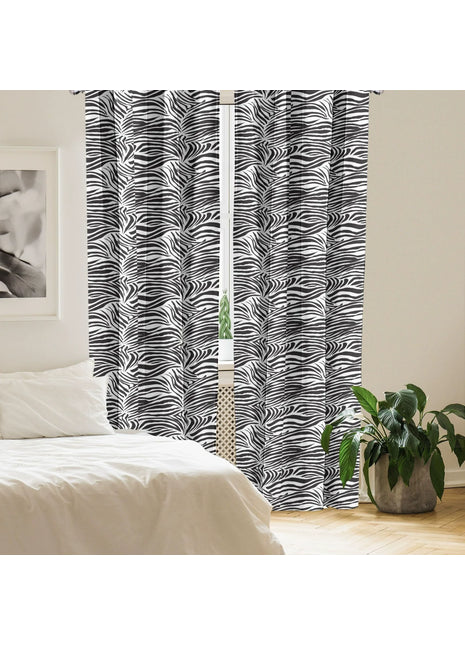 Tenda con motivo zebrato grigio