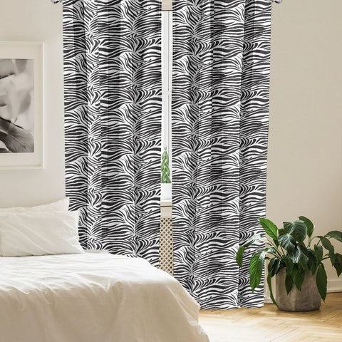 Tenda con motivo zebrato grigio