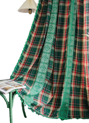 Tenda a quadri vintage rossa