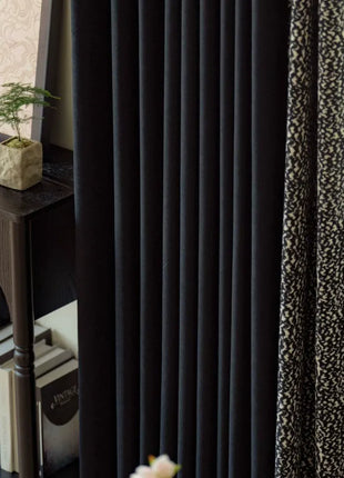 Tenda oscurante strutturata in erica nera beige