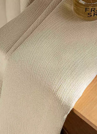 Tenda jacquard in velluto ciniglia con motivo ad onde