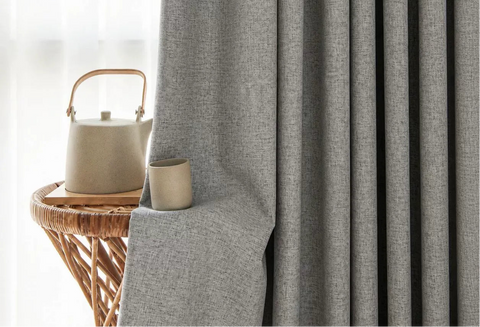 Tenda oscurante jacquard grigio scuro