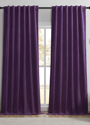 Tenda di velluto viola