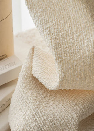 Tenda intrecciata beige da salotto effetto strutturato