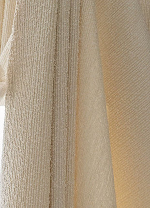 Tenda intrecciata beige da salotto effetto strutturato