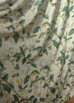 Tenda beige con motivo floreale