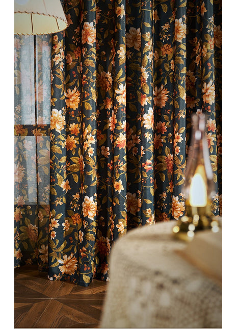 Tenda floreale blu