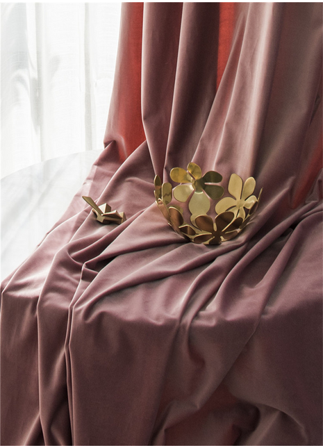 Rideau Occultant Velours Rose Blush Chambre