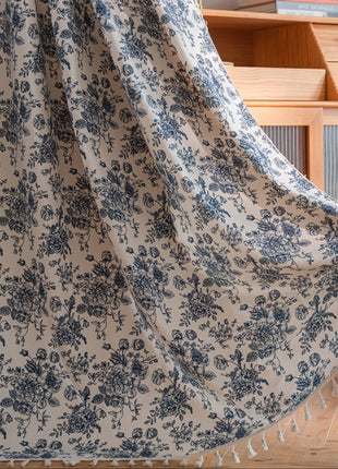 Tenda moderna bianca e blu