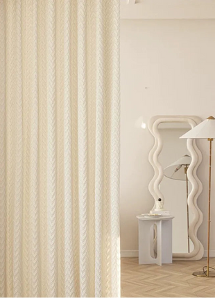 Tenda geometrica beige spessa
