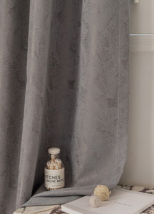 Tenda moderna jacquard naturale grigio a spina di pesce