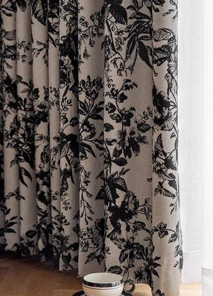 152 Tende ROSIER, oscuranti al 70%, fiori rococò, trama stampa velluto € 78,50