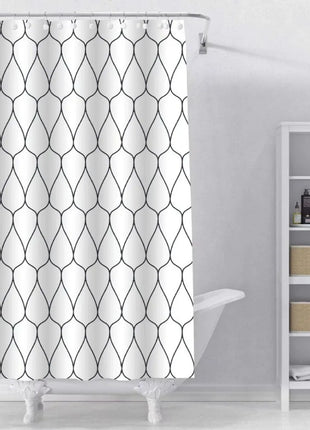 Tenda da doccia con motivo geometrico (L180 cm x H200 cm)