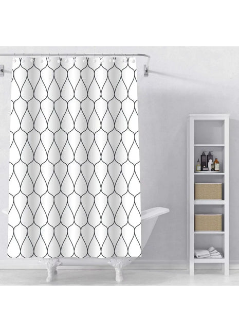 Tenda da doccia con motivo geometrico (L180 cm x H200 cm)