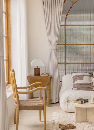 Tenda moderna in lino beige
