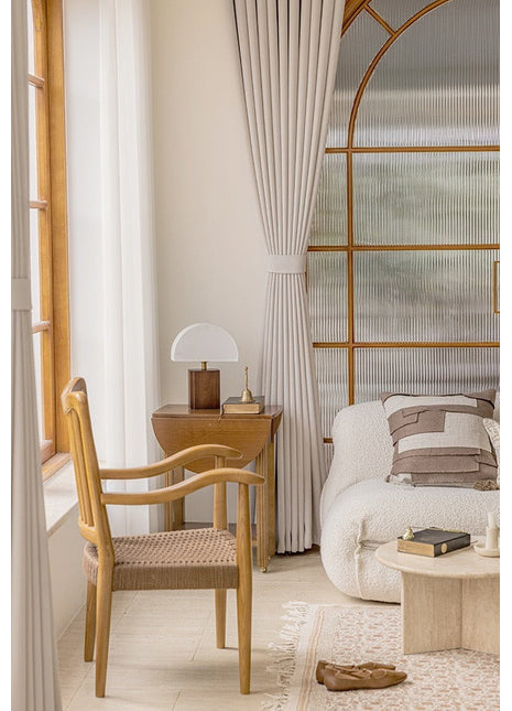 Tenda moderna in lino beige