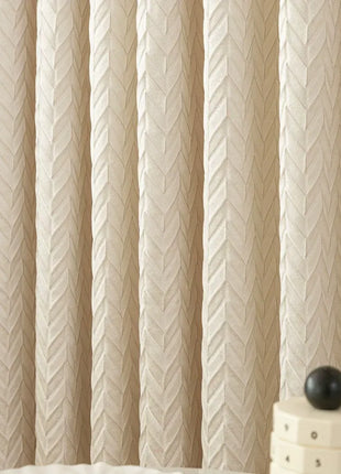 Tenda geometrica beige spessa