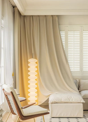 Elegante tenda in lino beige