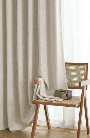 Tenda isolante in tessuto termico spesso di spugna beige