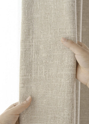 Tenda isolante in tessuto termico spesso di spugna beige