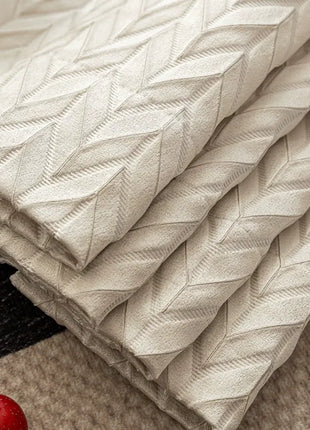 Tenda geometrica beige spessa