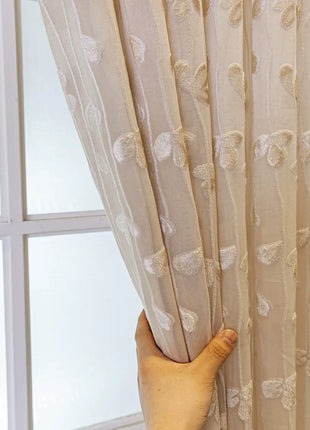 Tenda con motivo a foglie rosa