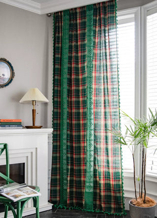 Tenda a quadri vintage rossa