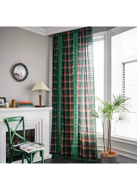 Tenda a quadri vintage rossa