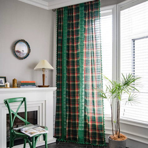 Tenda a quadri vintage rossa