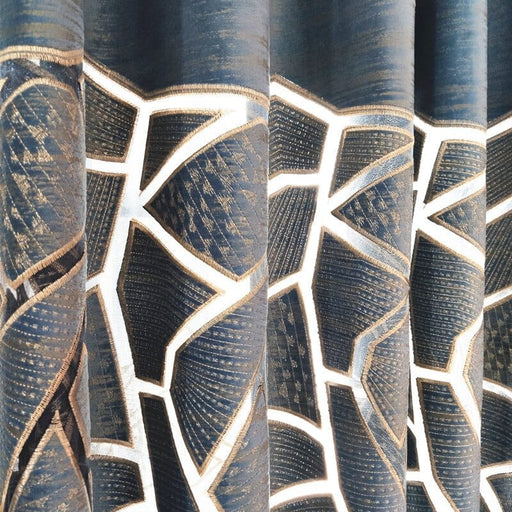 Double rideaux motif geometrique