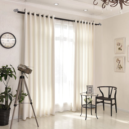 Rideau Beige Lin Salon Tendance