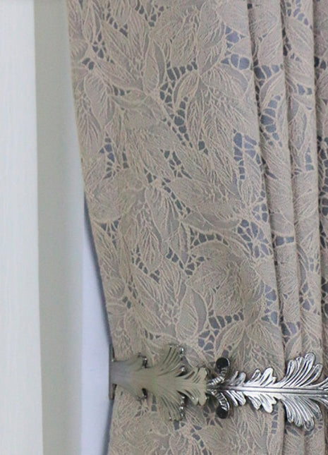 Rideau Blanc Brodé