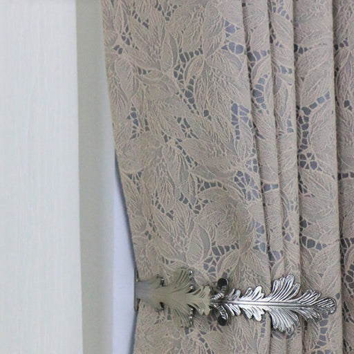 Rideau brodé Blanc motifs délicats style classique raffiné