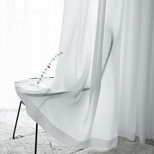 Rideau Blanc Voilage