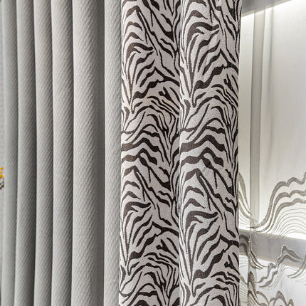 Rideau Gris Motif Zebre