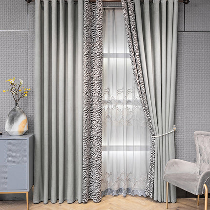 Rideau Gris Motif Zebre