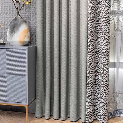 Rideau Gris Motif Zebre