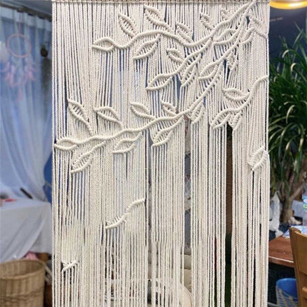 Rideau Macrame Blanc </br> (L95cm x 200cm)