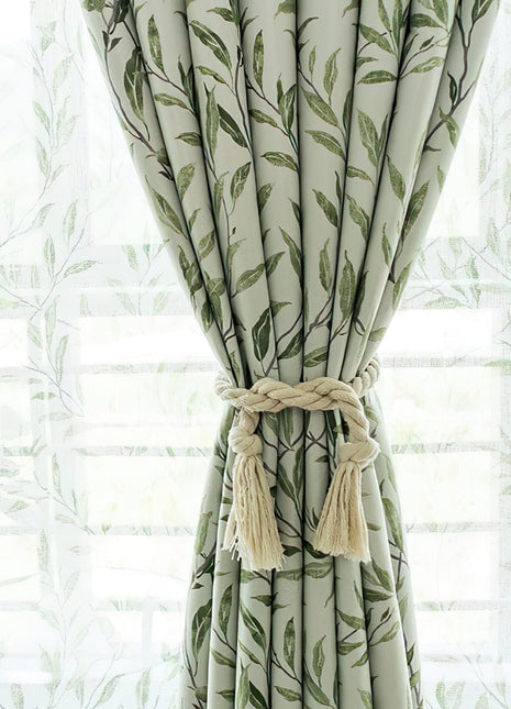 Rideau Motif Feuille
