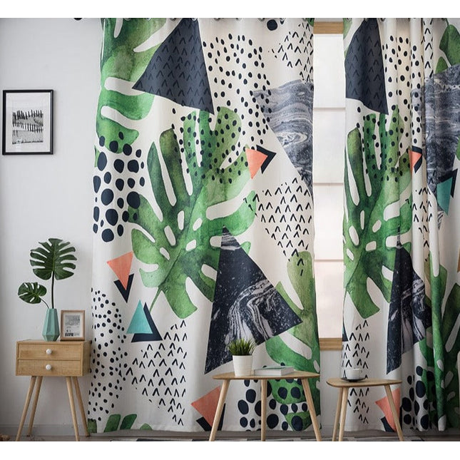 Rideau Occultant Motif Feuille