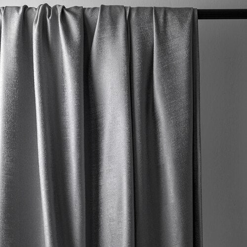 Rideau Occultant Velours (Gris)