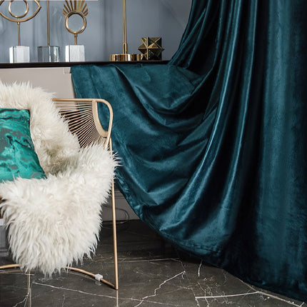 Rideau Satin Bleu